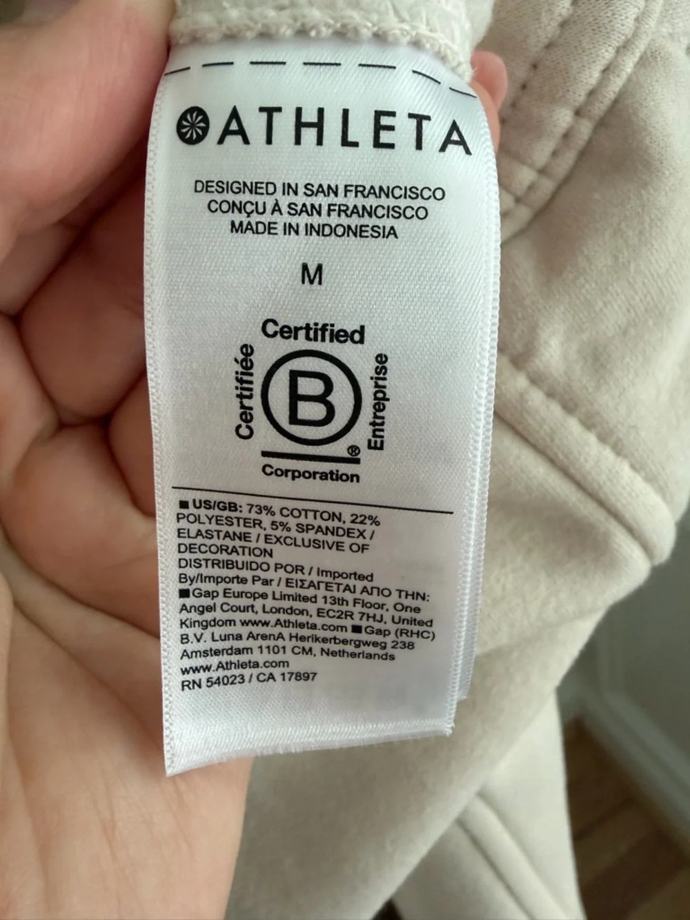 NWT Athleta Forever Fleece High Rise Cargo Jogger Bone Size Medium - Picture 11 of 11